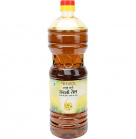 Patanjali Kachi Ghani Mustard Oil   Plastic Bottle  1 litre